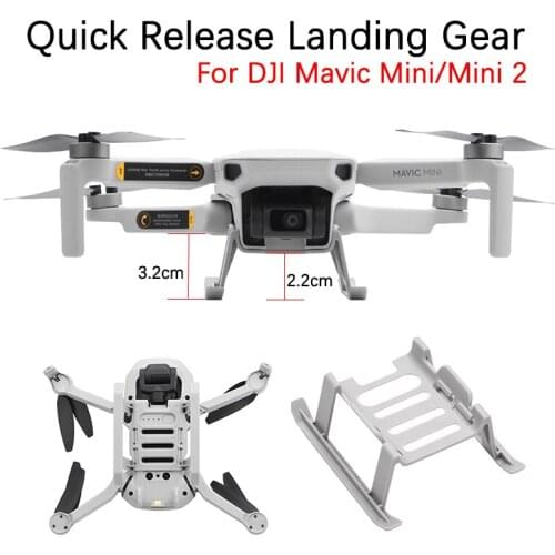 For DJI Mavic Mini/Mini 2 Quick Release Landing Gear Kits Height Extender Long Leg Feet Protector Stand Gimbal Guard Accessories