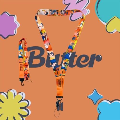 KPOP Bangtan Boys Mobile Phone Lanyard BUTTER 8th Anniversary Neck Lanyards for Keys ID Card Gym Mobile Hang Rope Lariat Lanyard