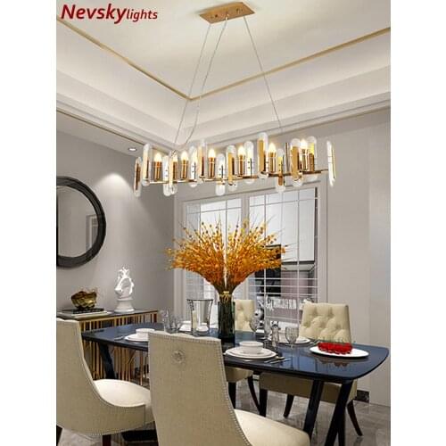 Modern bronze chandelier lighting living room black chandeliers ceiling dining kitchen fixture ceiling lamp bedroom glass lustre
