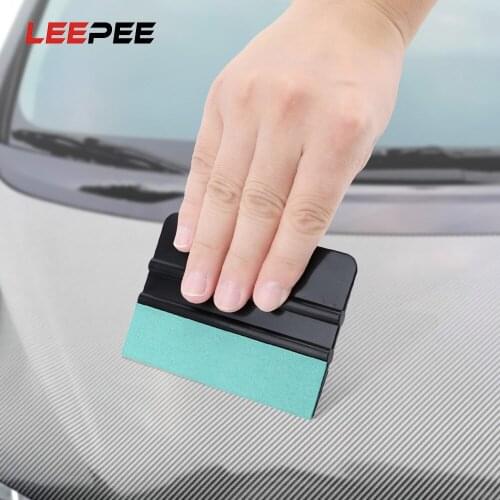 LEEPEE Car Maintenance Sticker Film Scraper No Scratch Suede Felt Wrapping Vinyl Squeegee Carbon Fiber Window Tint Tool