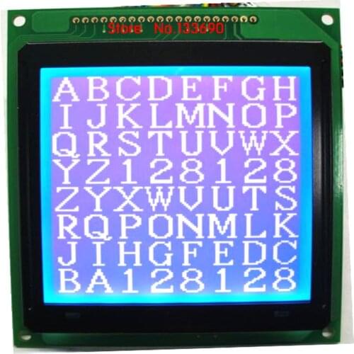 1pcs compatible with AGM1212I-FL-YBW AGM12121-FL-YBW blue color lcd display module T6963 led backlight for industrial device