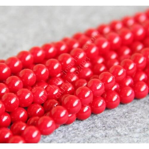 T8316 8mm Deep red Glass pearl loose beads!Fit For Making Bracelet&Necklace DIY Jewelry Fashion beautiful beads wholesale