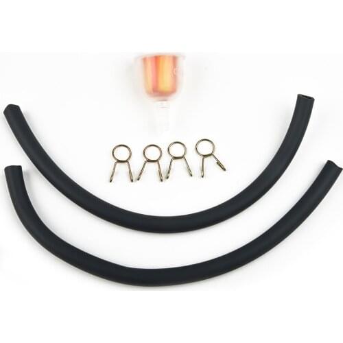 Lawn Mower Gasoline Filter Motorcycle Parts + Clamps + Hoses Fuel Filter
