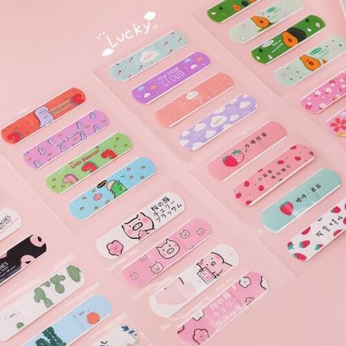 1 box/set Waterproof Breathable Cute Cartoon Band Aid Hemostasis Adhesive Bandages First Aid Emergency Kit For Kids Children