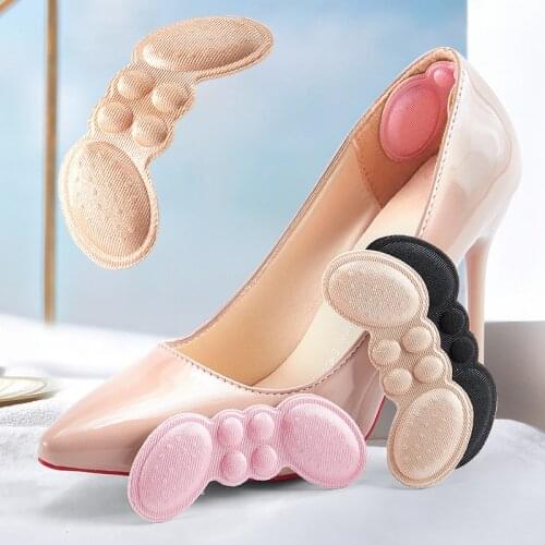 1Pair High Heel Insoles Butterfly Adjust Size Heel Liner Grips Protector Sticker Heel Pad Foot Care Anti Keep Abreast Heel Pads