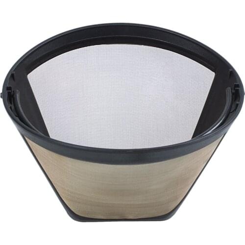 1PC Permanent Reusable #4 Cone Shape Coffee Filter Mesh Basket Stainless New
