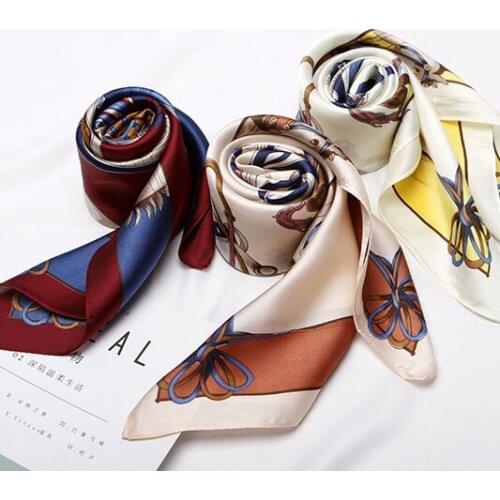 2020 70x70 Carriage Multipurpose women Silk twill scarf Satin square tie Hairband ladies foulard femme towel bufanda shawl