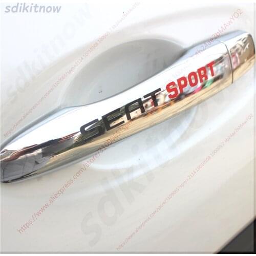 4pcs Car Door Handle Doorhandle Spain Sports Decal Sticker Styling Decoration For Seat Leon Cupra Ibiza Altea Exeo FR Decoration