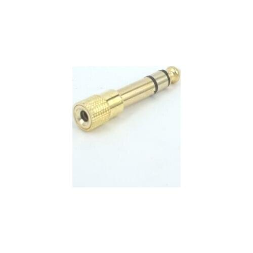 6.35 male to 3.5 female stereo adapter plug 6.5 to 3.5MM headphone adapter plug Terminals Audio Plug