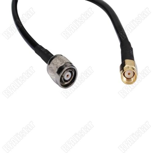 RP-TNC Male to RP-SMA Male Plug Connector KSR195 Low Loss Extension Adapter Antenna Cable WiFi WLAN 30cm/50cm/80cm/1M/2M/3M