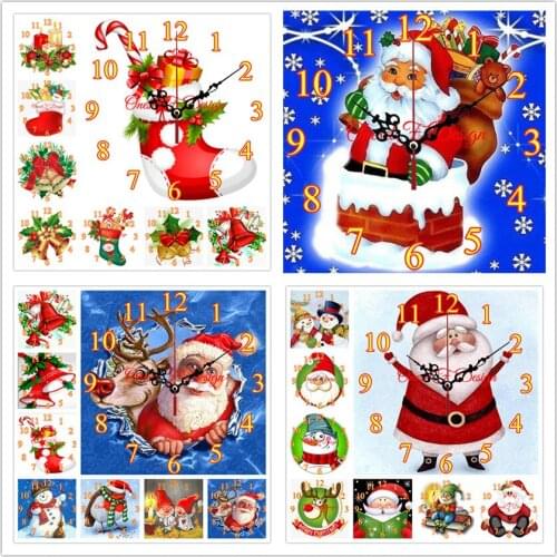 New year 2022 diamond painting Cross stitch kits clock christmas decorations 2022 Diamond mosaic Diamond embroidery home decor
