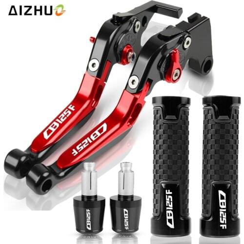 Motorcycle CNC Aluminum FOR HONDA CB125F 2016 CB 125F CNC Folding Extendable Adjustable Brake Clutch Levers handlebar Rubber
