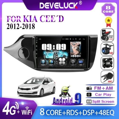 Android 9.0 2Din Car Radio Multimedia video Player For KIA Cee'd CEED JD 2012-2018 IPS 2.5D screen Navigation GPS RDS stereo DVD