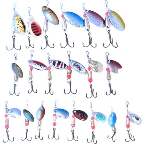 CIBO Fishing Spoon Bait Set Lures Metal Sequins Silver Fishing Spoons Trout Metal Spinner Spoon Fishing Lure