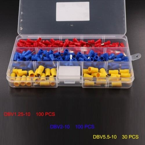 DBV Combination Chip Type Pre-Insulated Terminal Cold Pressing Wiring Connector 230 Pins Box