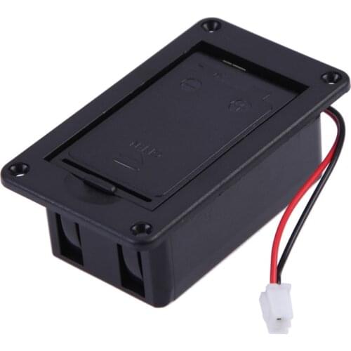 1PC 9V Battery Holder Case Box Cover For Guitar Bass Active Pickup Connector