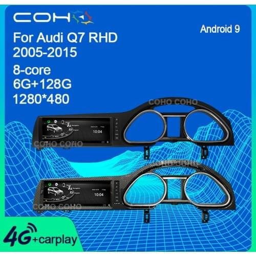 For Audi Q7 Rhd Android 9.0 Octa Core 6+128G Gps Navigation car Dvd Player Multimidia radio