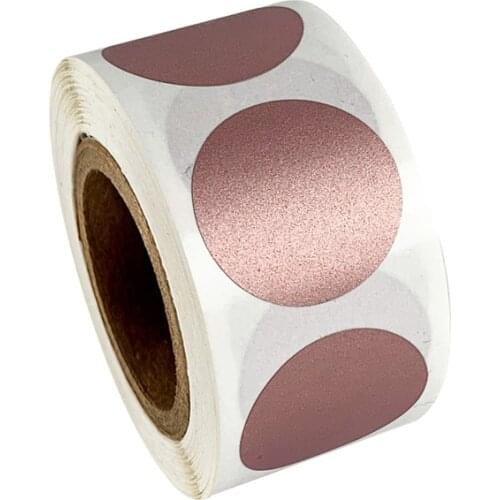 50 pcs Round Rose Gold Scratch-Off Stickers 1Inch Scratch Off Labels for DIY manual Label Tape hand made scratched stripe