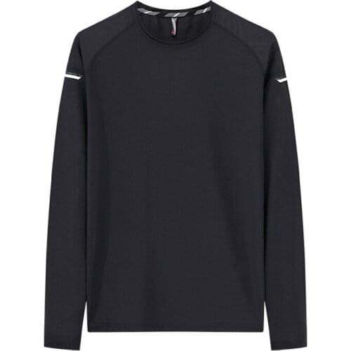 New Male T-shirt Sports Fast Drying Jogging T Shirt Mens Long Sleeved T-Shirt Rashguard Training Breathable Compression Joggers