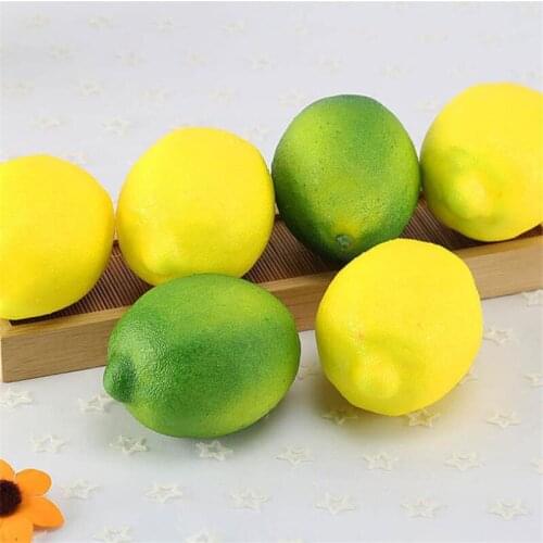 Artificial Fruits Wholesale foam Lemon Fruit model Fake Fruit Plastic apple Artificial Fruit for home decoration photography