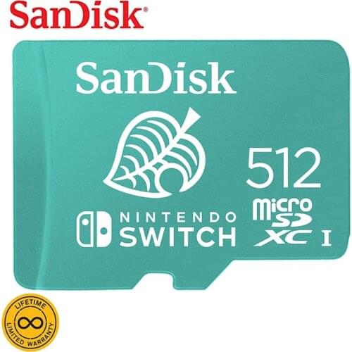 Original Sandisk Micro SD 128GB Nintendo Switch Memory Card With Games Raspberry 64GB Nintendo Switch Flash Card 256GB 512GB SD