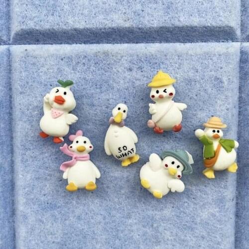 6PCS Push Pins Funny Little Duck Cartoon Cute Little Thumbtacks Felt Cork Board PushPin Decoration DIY Map Tack Pins Binding