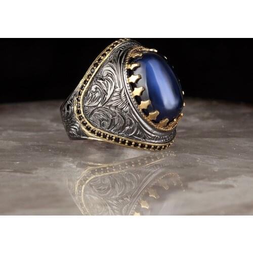 Edging Plating Pen İşçilikli 925 Sterling Silver Ring