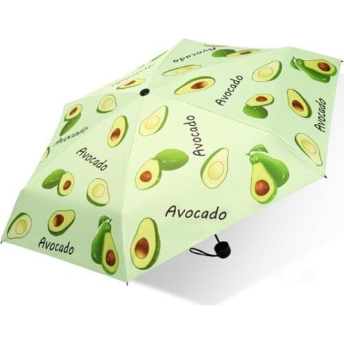 Small fashion folding umbrella mens mini pocket parasol girl UV protection waterproof travel umbrella Cute Capsule Case