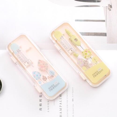 Cute Kawaii Aihao Geometric Brass Compass Math Set Drafting Tools School Supplies Stationery
