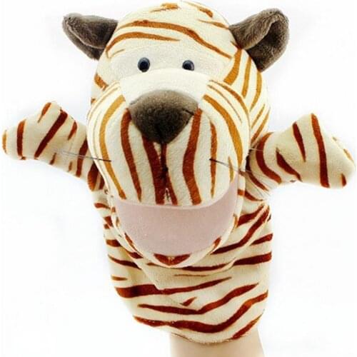 Cartoon Animals Monkey Dog Lion Stuffed Plush Hand Puppet Xmas Kid Children Finger Puppets Hand Puppets For Kids Tell Story Toys