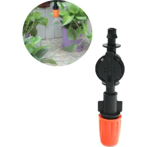 100PCS Adjustable Spray Nozzle With 1/4" Antidrip Horticultural Irrigation Microspray Equipment Automatic Watering