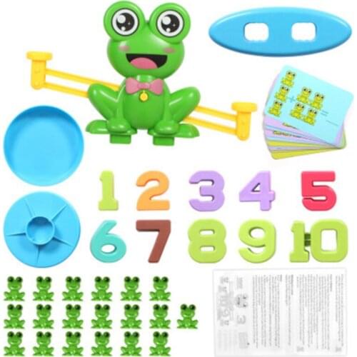 Montessori Math Match Game Board Toys Monkey Puppy Balancing Scale Number Balance Games Baby Learning Toy Animal Action Figures