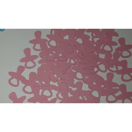 Cheap 120pc Pink Binky, Pacifier Paper Table Scatter Table decor scrapbook Confettis