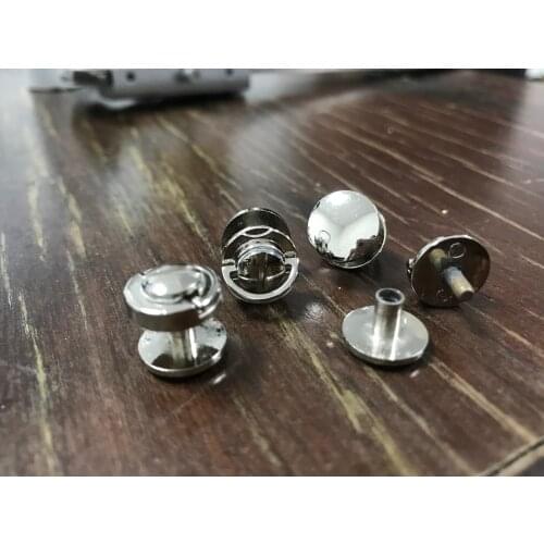 Nickel Plated Screw Rivets With D Ring Loop 13x6mm,Screw Rivets Hook,Post Head Screw