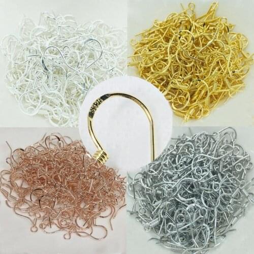 New 50Pcs 5 Color-preserving 925 Sterling Silver Ear Hooks Accessories Ear Jewelry Handmade DIY Basis Jewelry Accessories