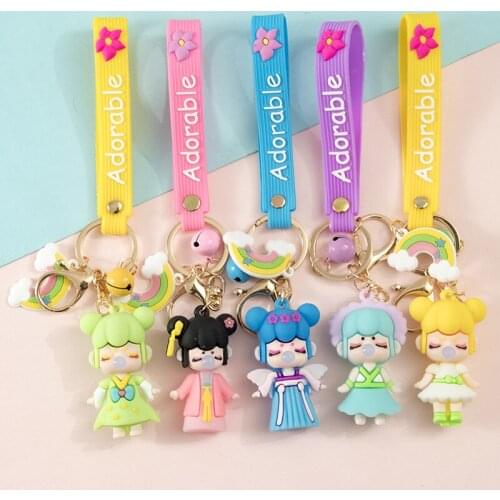 New Super Meng Flower Fairy Keychain Female Small Gift Nancy Blind Box Lin Shen Knowing Place Key Ring Car Pendant