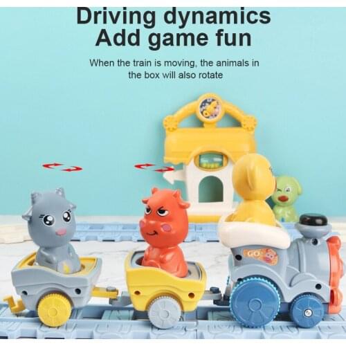 New Electric Train Track Touch Sensitive Childrens Family Cartoon Childrens Car Toys