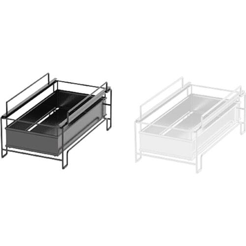 Under the Kitchen Sink Storage Rack Drawer Type Can be Pushed and Pulled Under the Cabinet Telescopic Shelf