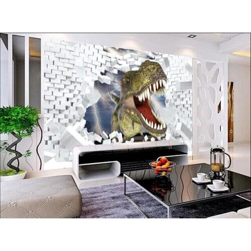 Custom 3D murals,3 d cartoon dinosaur papel de parede,living room sofa TV wall children bedroom wallpaper