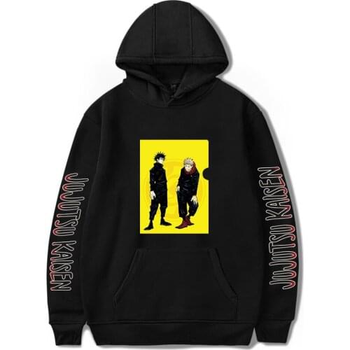 Japanese Manga Anime Jujutsu Kaisen Printed Casual Loose Hooded Sweater Hoodie Yuji Itadori Cosplay Costume