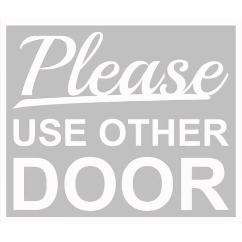 Please Use Other Door Home, Business Window Wall Sign Vinyl Decal Sticker