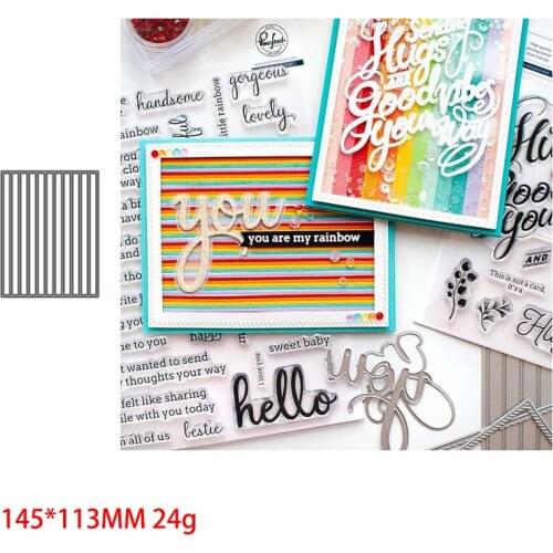 Rectangular Background Metal Cutting Dies Stencils for DIY Scrapbooking photo album Decorative Embossing DIY Paper Cards
