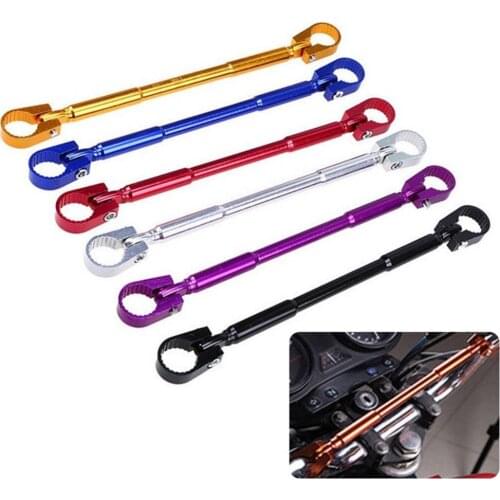 22mm Alloy Aluminum Motorcycle Handlebar Brace Adjustable Crossbar Modified Strengthen Handle Bar Clamp Balance Beam Cross