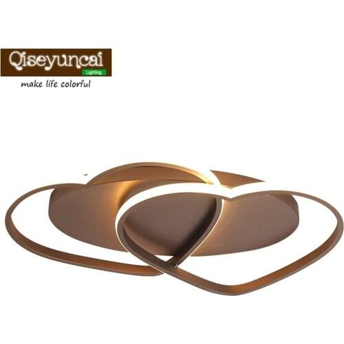 Qiseyuncai Nordic modern heart-shaped ceiling lamp simple creative design warm romantic wedding room master bedroom lamps