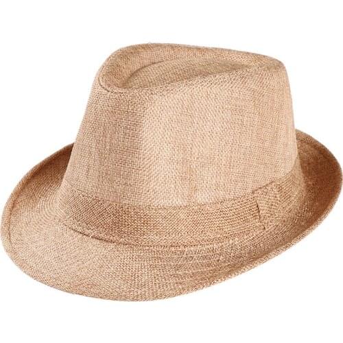 Stylish Bar Classic Unisex Hats Women Men Fashion Summer Trendy Beach Sun Straw Panama Jazz Hat Cowboy Fedora Hat Gangster Cap