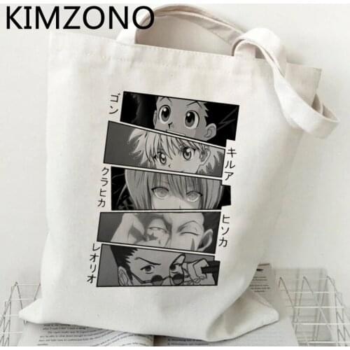 Hunter x Hunter shopping bag bolso cotton tote eco bag jute fabric ecobag reusable sac toile