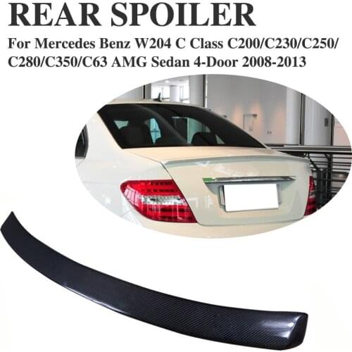 Carbon Fiber Rear Roof Spoiler Tail Window Wing for Mercedes Benz C Class W204 Sedan 4-Door 2008-2013 Car Accessories