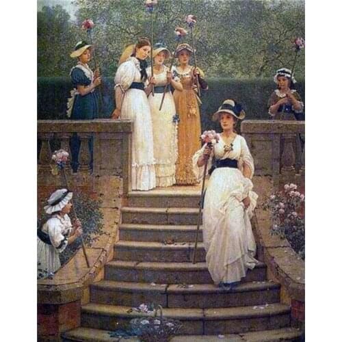 World famous painting 3D Full Square Diamond painting Round Mosaic Unfinished Diamond Embroidery Sale Home decoration