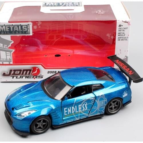 1:32 Scale brand Jada JDM Tuners 2009 NISSAN GTR GT-R R35 BEN SOPRA diecast Metal sport racing model toy miniature for kids boy