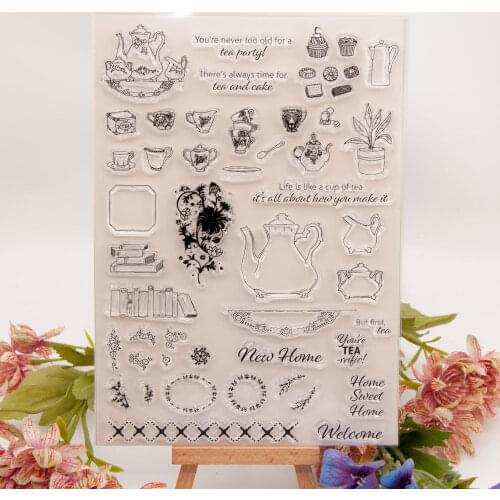 ZFPARTY Tea Party Clear Stamps Scrapbook Paper Craft Clear stamp scrapbooking